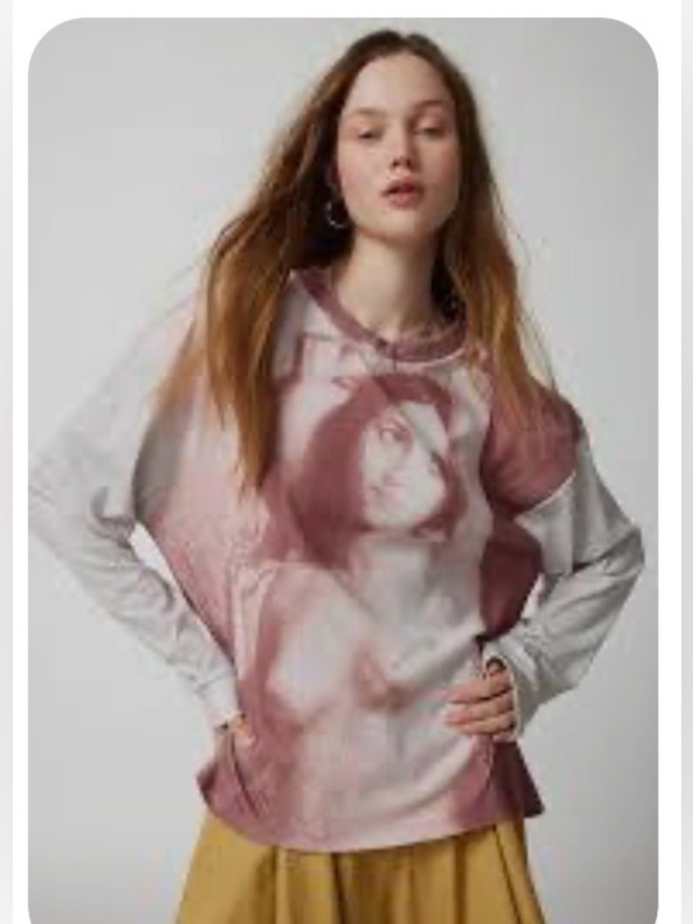 Urban Outfitters Statue Oversized Long Sleeve Tee